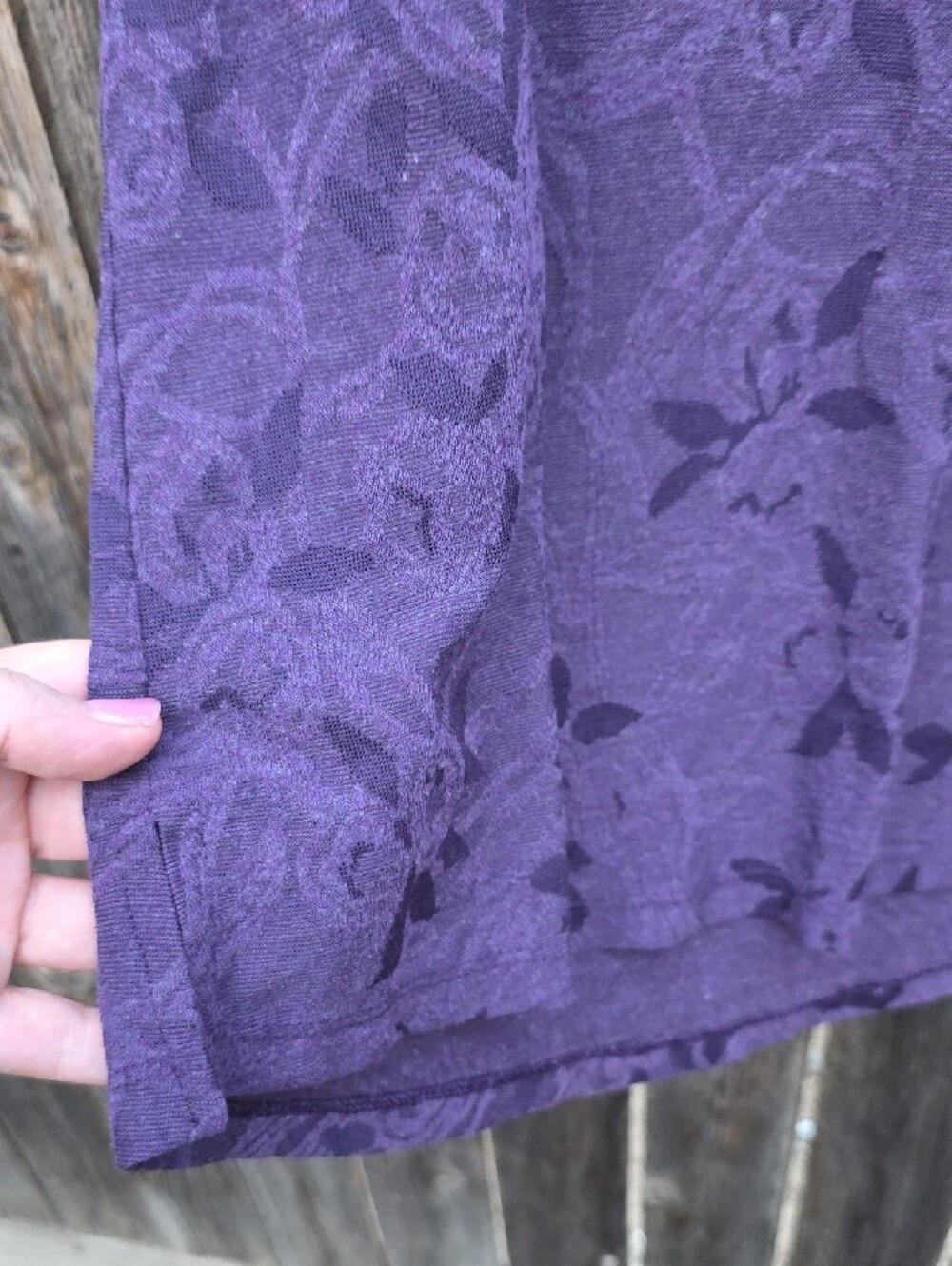 Simply Vera Vera Wang Purple Floral-Texture Tank Top - Picture 6 of 10